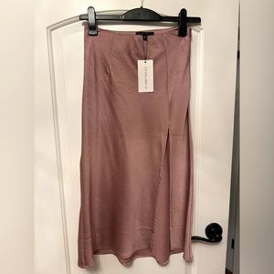 Cotton candy midi skirt with side slit. Size Small